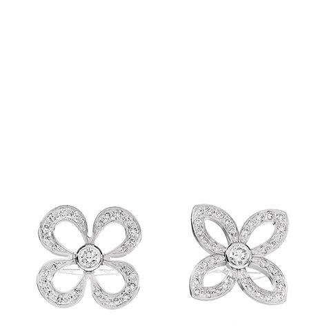 louis vuitton earrings white gold.